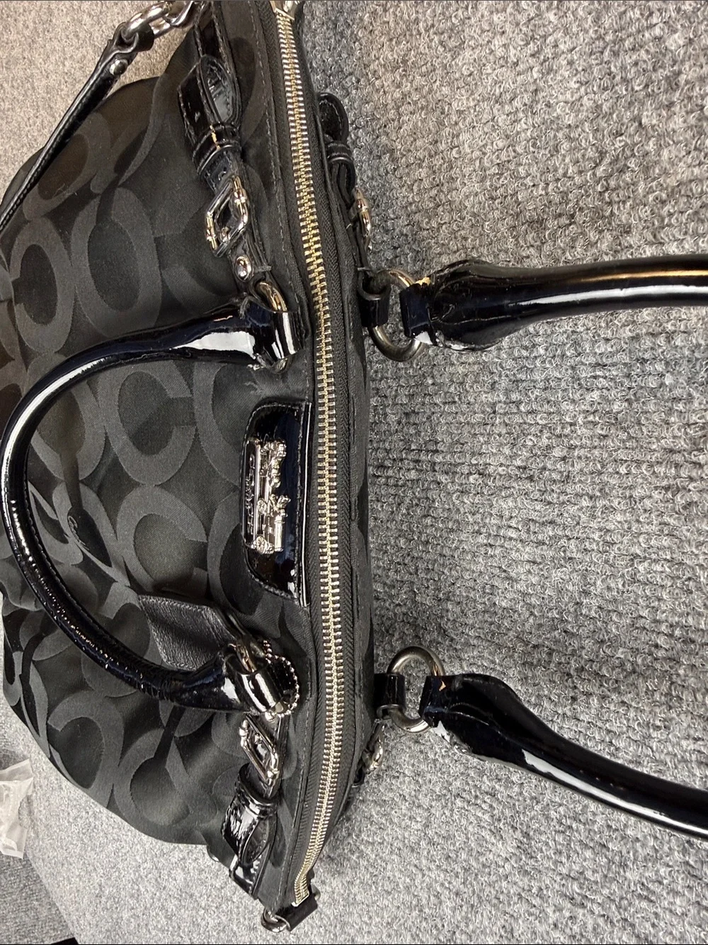Coach Madison Lindsey Op Art Satchel  Bag with Removable Strap - NICE!